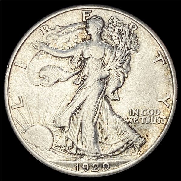 1929-D Silver Walking Liberty Half Dollar NEARLY UNCIRCULATED