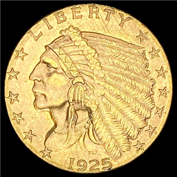 1925-D Gold Indian Head Quarter Eagle $2.50 UNCIRCULATED