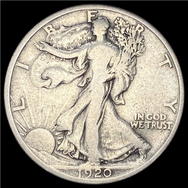 1920-D Silver Walking Liberty Half Dollar LIGHTLY CIRCULATED