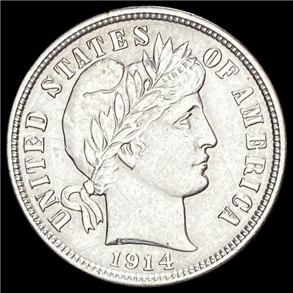 1914-D Silver Barber Dime CLOSELY UNCIRCULATED