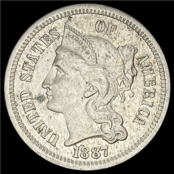 1887 Nickel Three-Cent Piece HIGH GRADE