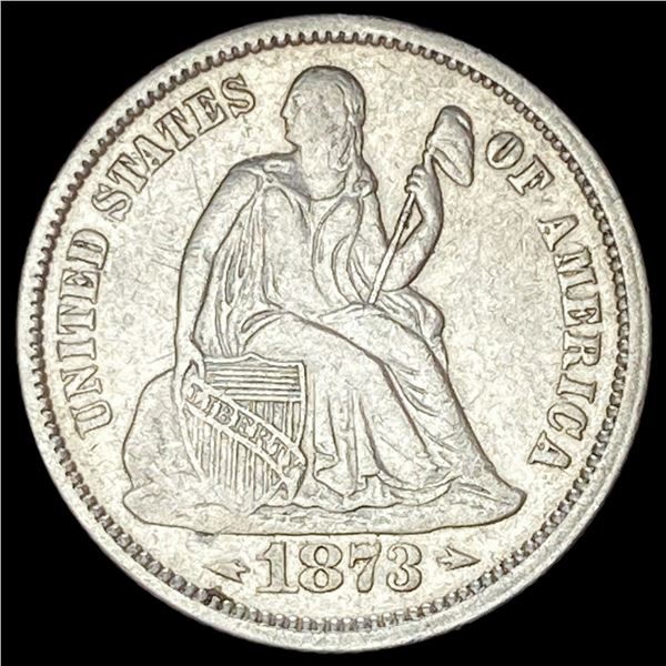 1873 Arrows Silver Dime CLOSELY UNCIRCULATED