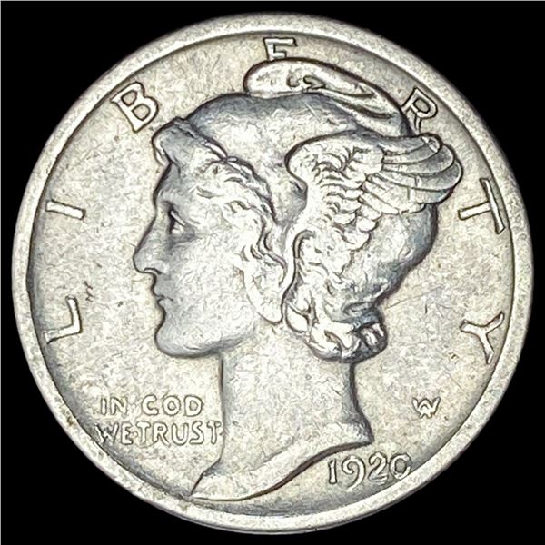 1920-D Silver Mercury Dime NEARLY UNCIRCULATED