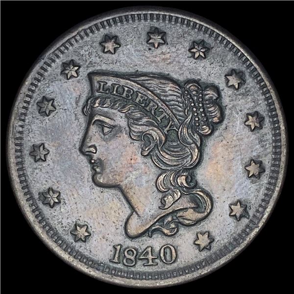 1840 Braided Hair Large Cent CHOICE AU