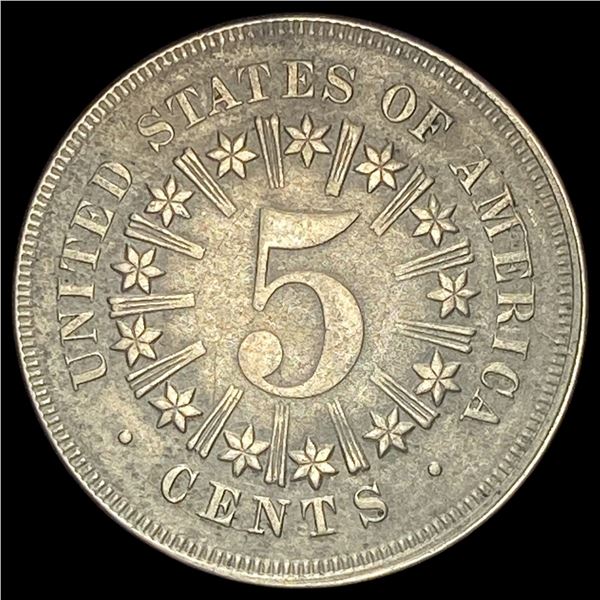 1867 Shield Nickel NEARLY UNCIRCULATED