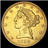 Image 1 : 1898 Liberty Head Half Eagle $5 Gold CLOSELY UNCIRCULATED