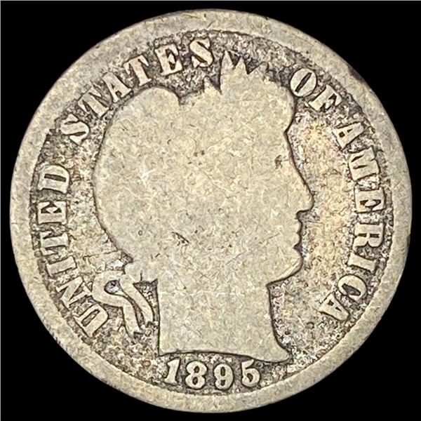 1895-S Silver Barber Dime NICELY CIRCULATED