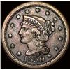 1850 Braided Hair Large Cent NEARLY UNCIRCULATED