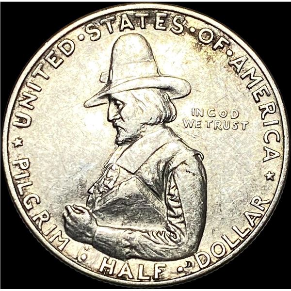 1920 Silver Pilgrim Half Dollar NEARLY UNCIRCULATED