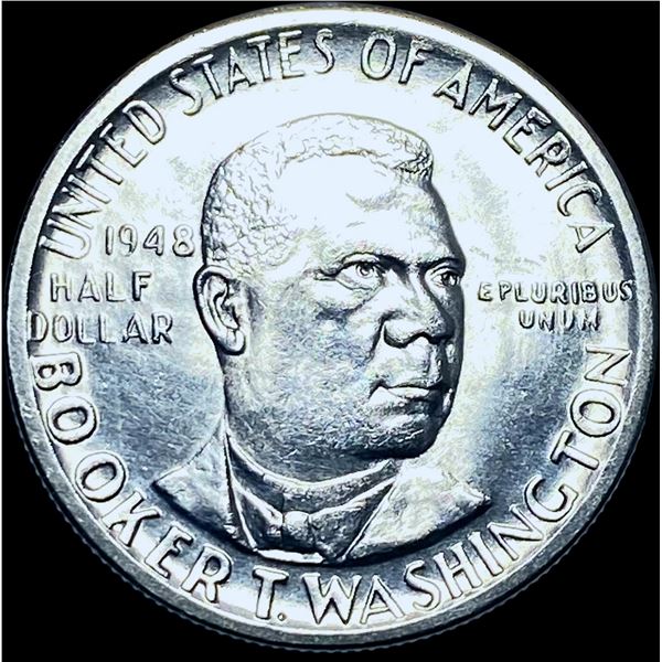 1948-S Silver Booker T. Washington Half Dollar GEM BU