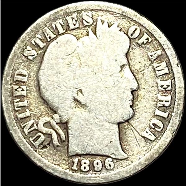 1896-O Silver Barber Dime NICELY CIRCULATED