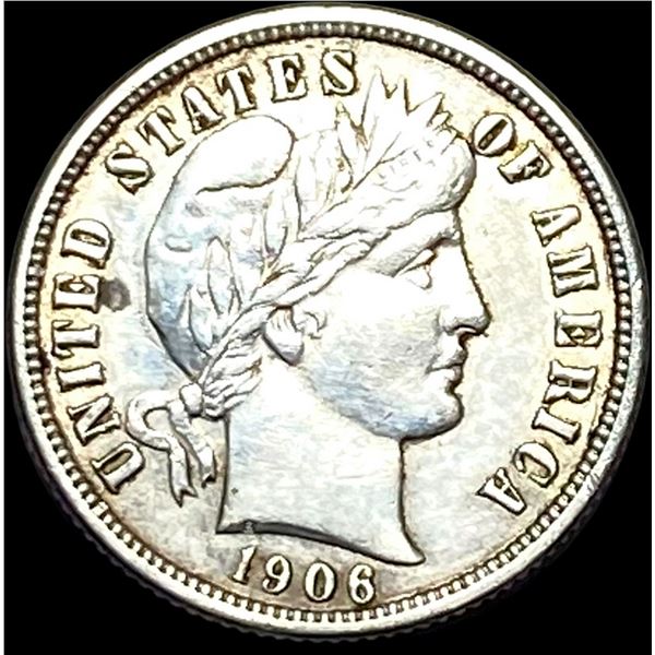 1906-D Silver Barber Dime CLOSELY UNCIRCULATED