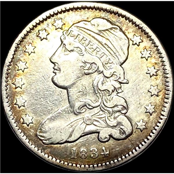 1834 Capped Bust Silver Quarter NEARLY UNCIRCULATED