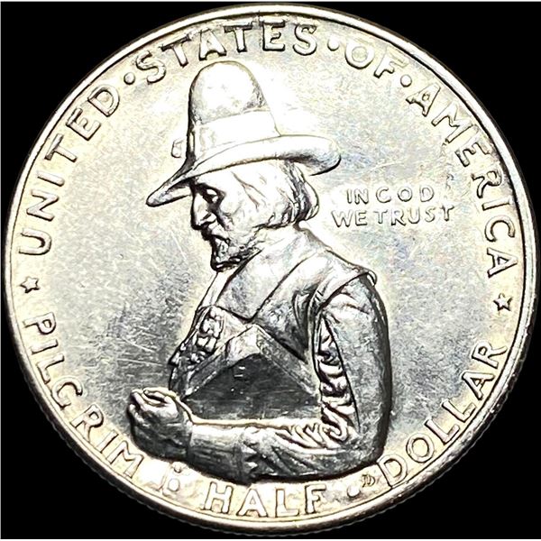 1920 Silver Pilgrim Tercentenary Half Dollar CLOSELY UNCIRCULATED