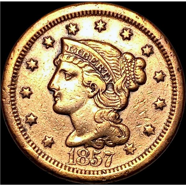 1857 Copper-Nickel Flying Eagle Cent NEARLY UNCIRCULATED