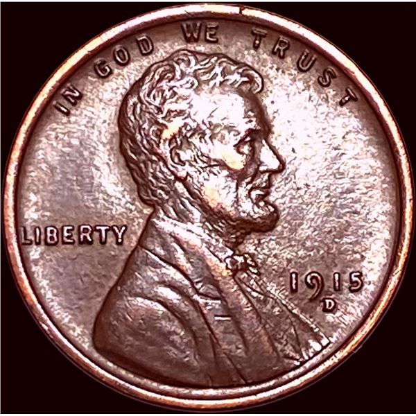 1915-D Bronze Lincoln Wheat Cent CLOSELY UNCIRCULATED