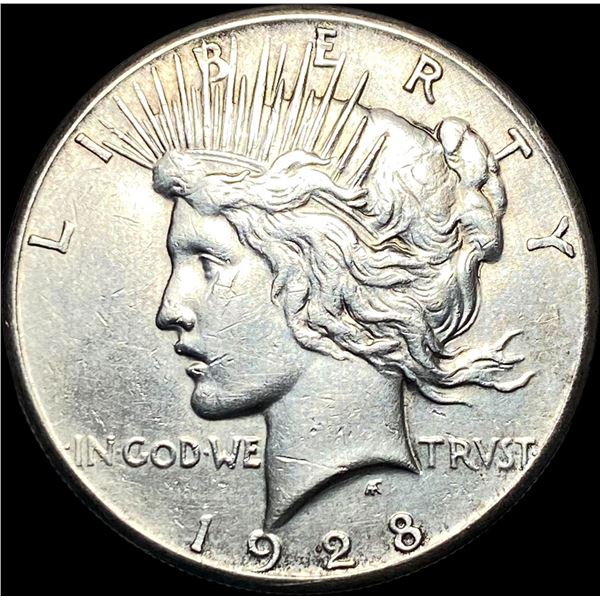 1928 Silver Peace Dollar CLOSELY UNCIRCULATED