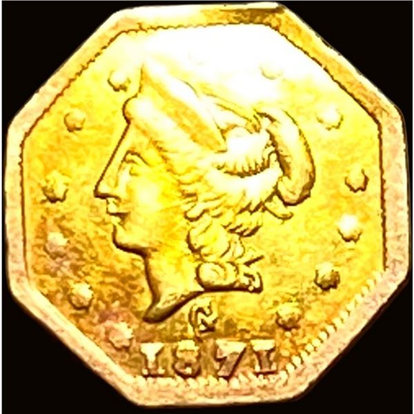 1871 California Gold Half Dollar Token HIGH GRADE