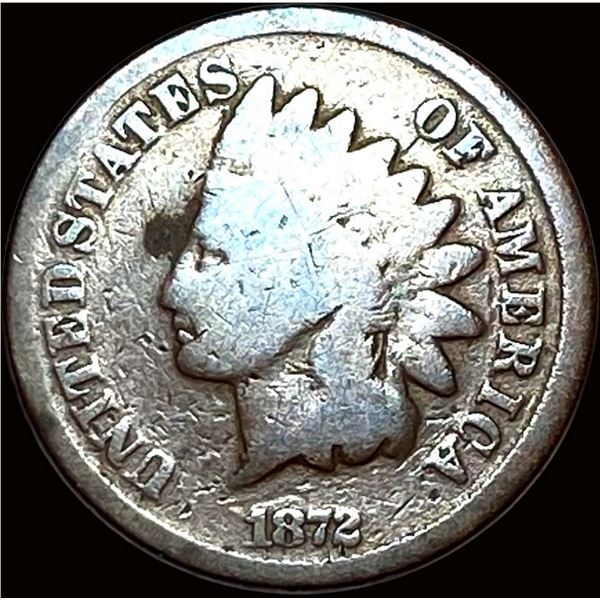 1872 Indian Head Cent NICELY CIRCULATED