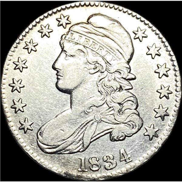 1834 Capped Bust Half Dollar 50C O-116 CLOSELY UNCIRCULATED