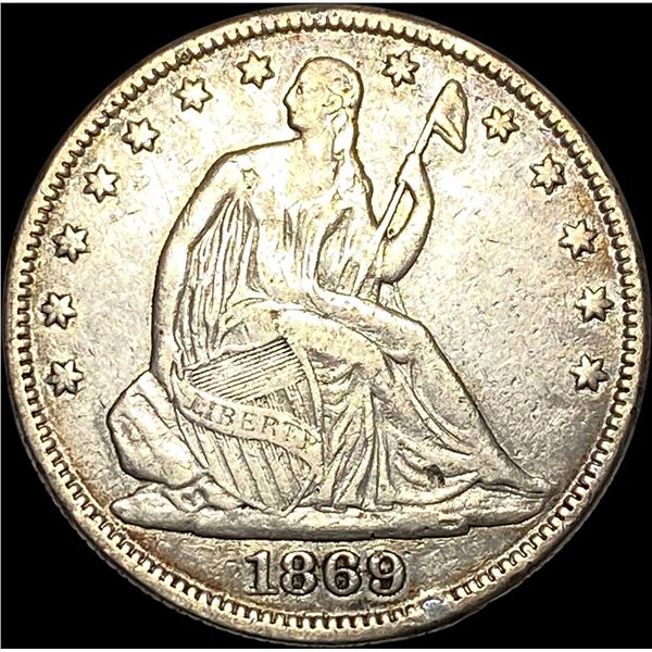 1869 Seated Liberty Half Dollar NEARLY UNCIRCULATED