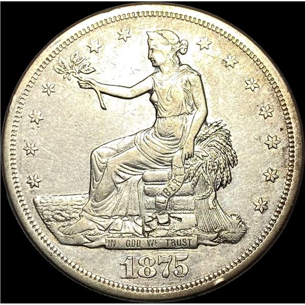 1875-S Silver Trade Dollar LIGHTLY CIRCULATED