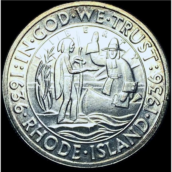 1936 Silver Rhode Island Half Dollar CHOICE BU