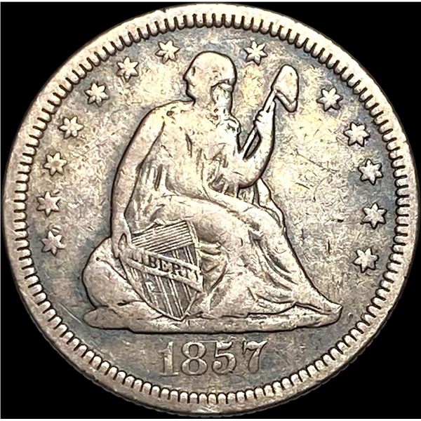 1857 Seated Liberty Quarter LIGHTLY CIRCULATED