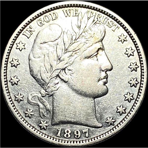 1897 Silver Half Dollar (Barber) NEARLY UNCIRCULATED