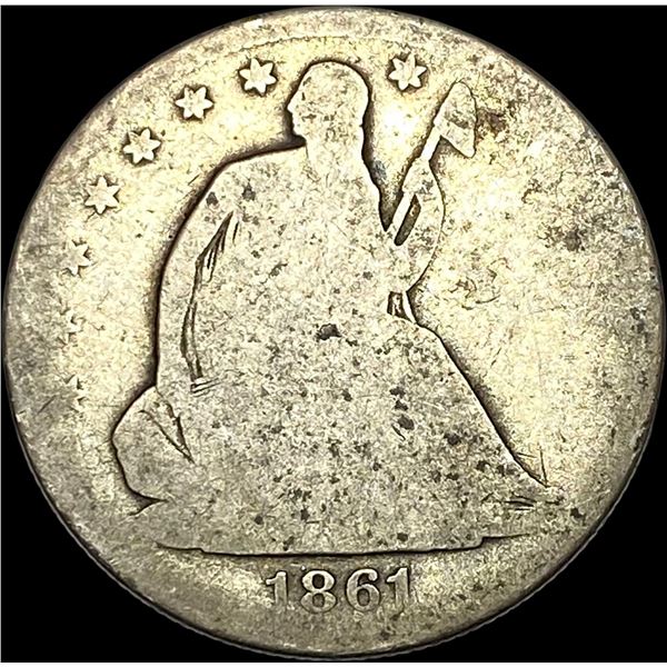 1861-S Silver Half Dollar NICELY CIRCULATED