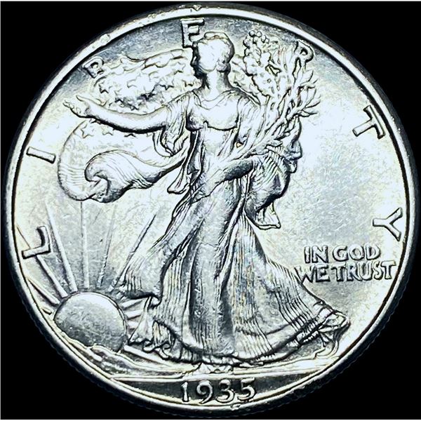 1935-D Silver Walking Liberty Half Dollar CHOICE AU