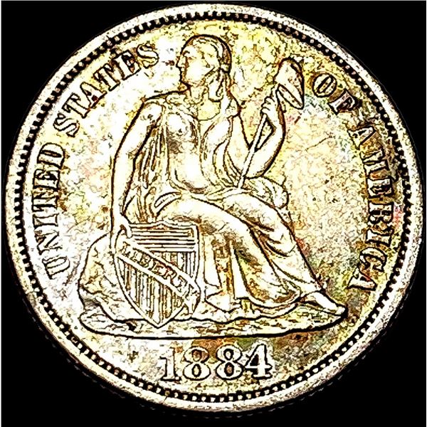 1884-S Silver Seated Liberty Dime CLOSELY UNCIRCULATED