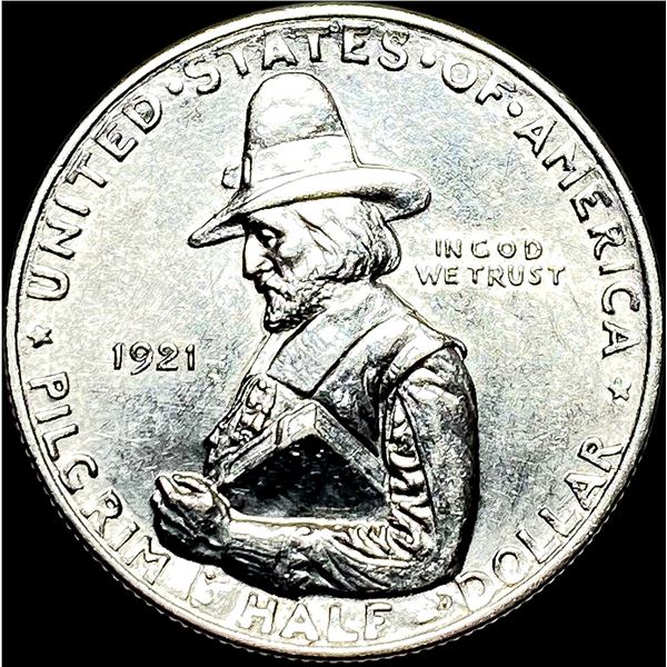 1921 Silver Pilgrim Tercentenary Half Dollar UNCIRCULATED
