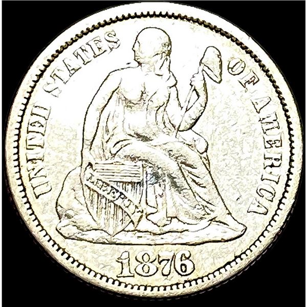 1876-CC Silver Dime NEARLY UNCIRCULATED