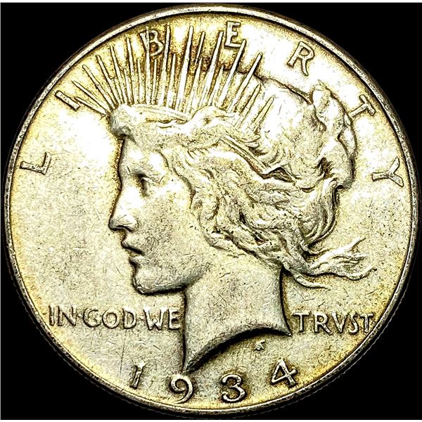 1934 Silver Peace Dollar NEARLY UNCIRCULATED