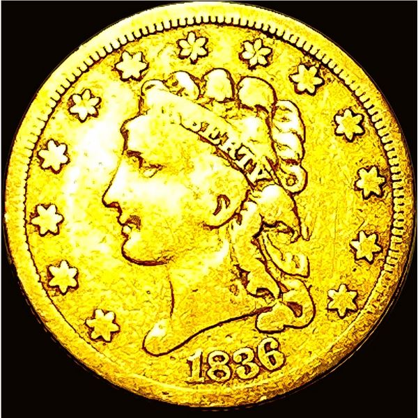 1836 Gold $2.50 Classic Head Quarter Eagle NICELY CIRCULATED