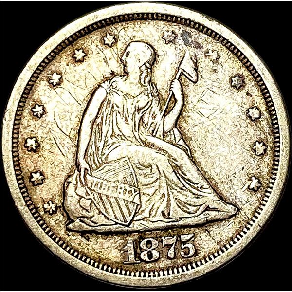 1875-CC Silver Twenty Cents NEARLY UNCIRCULATED