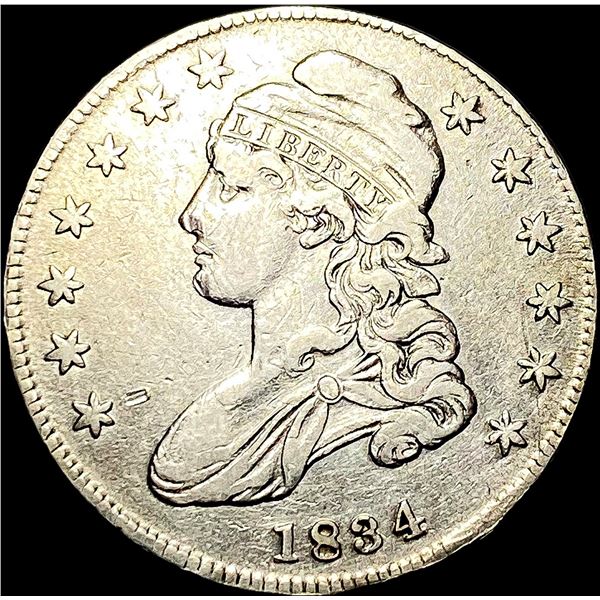 1834 Capped Bust Half Dollar NEARLY UNCIRCULATED