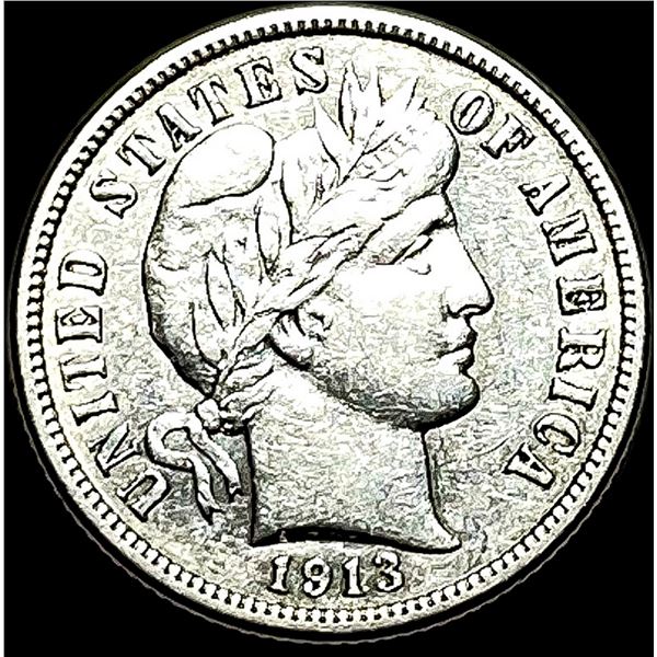 1913 Barber Dime NEARLY UNCIRCULATED