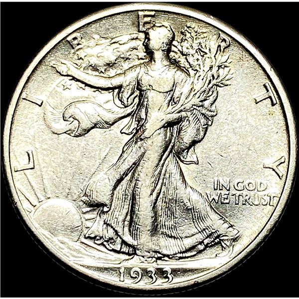 1933-S Silver Walking Liberty Half Dollar NEARLY UNCIRCULATED