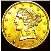 Image 1 : 1907 Liberty Head Gold Half Eagle $5 CLOSELY UNCIRCULATED