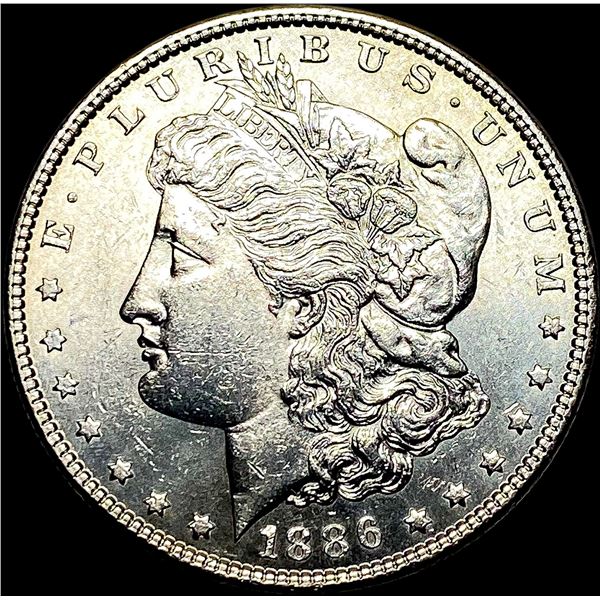 1886 Silver Morgan Dollar ABOUT UNCIRCULATED