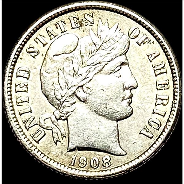 1908 Barber Dime CLOSELY UNCIRCULATED