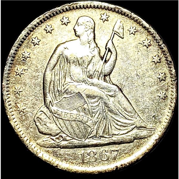 1867 Seated Liberty Half Dollar NEARLY UNCIRCULATED