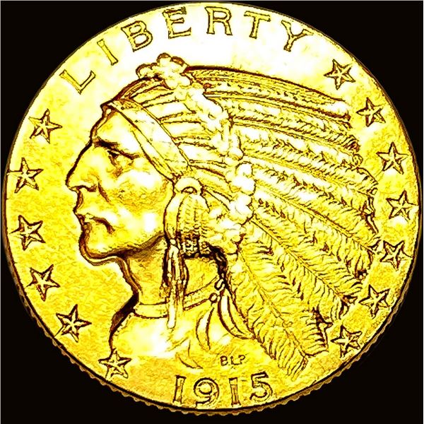 1915 Indian Head Half Eagle $5 Gold CLOSELY UNCIRCULATED