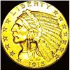 Image 1 : 1915 Indian Head Half Eagle $5 Gold CLOSELY UNCIRCULATED