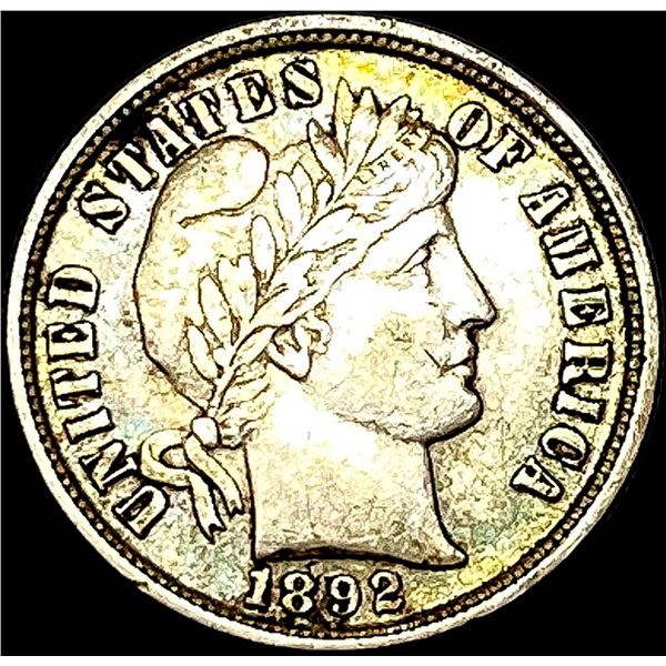 1892 Silver Barber Dime NEARLY UNCIRCULATED
