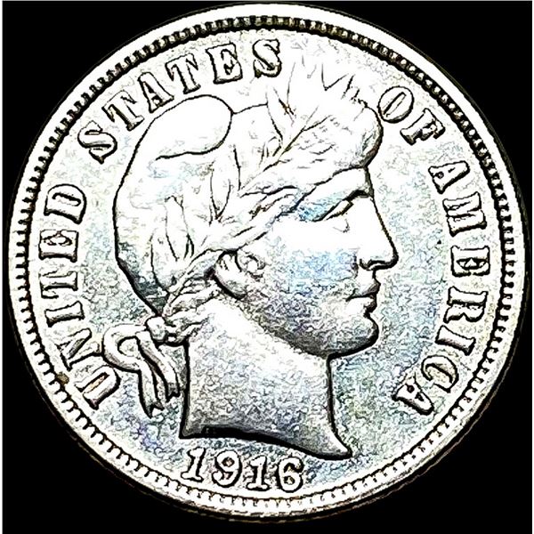 1916 Barber Dime NEARLY UNCIRCULATED
