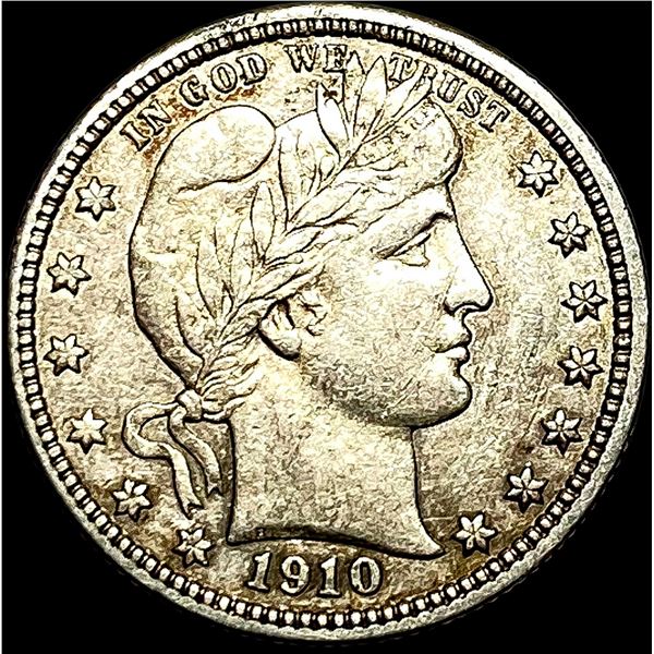 1910 Barber Silver Quarter CLOSELY UNCIRCULATED