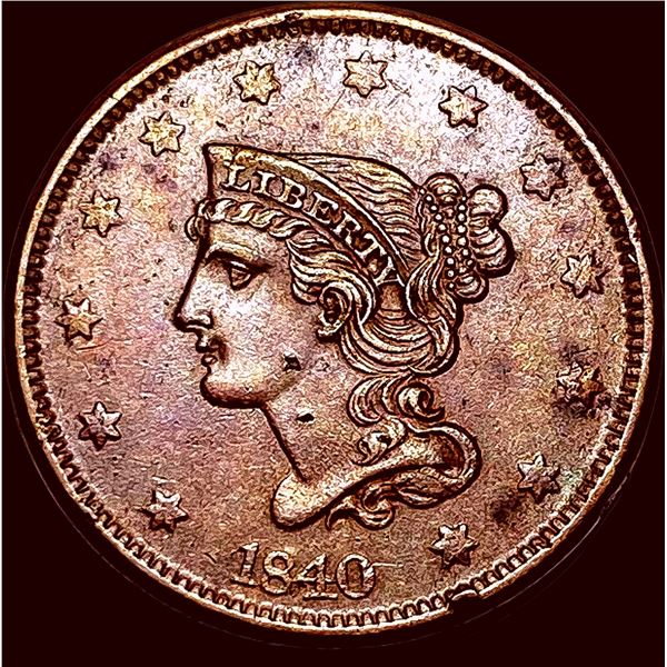 1840 Braided Hair Large Cent CHOICE AU